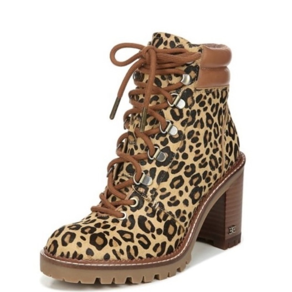 Anthropologie Sam Edelman Sade Lace-Up Hiker Ankle Boots 8.5 Maximalist Mob Wife - Picture 2 of 16